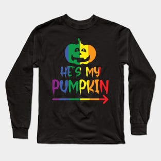 Halloween Partnershirt He`s my Pumpkin Long Sleeve T-Shirt